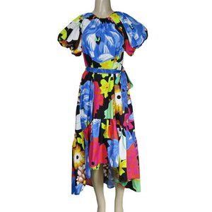 CHRISTOPHER JOHN ROGERS NWT XS Target ASYMMETRICAL Floral HIgh Low Ruffle Dress